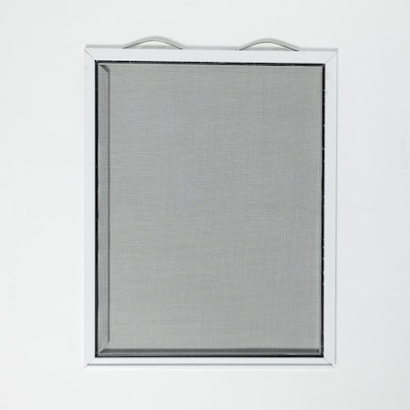 Ritescreen 31 in W x 43 in H Slider / glider Window Screen, SL6, Charcoal fiberglass Mesh, White SL6-C01-MSFG-L00-H43-W31